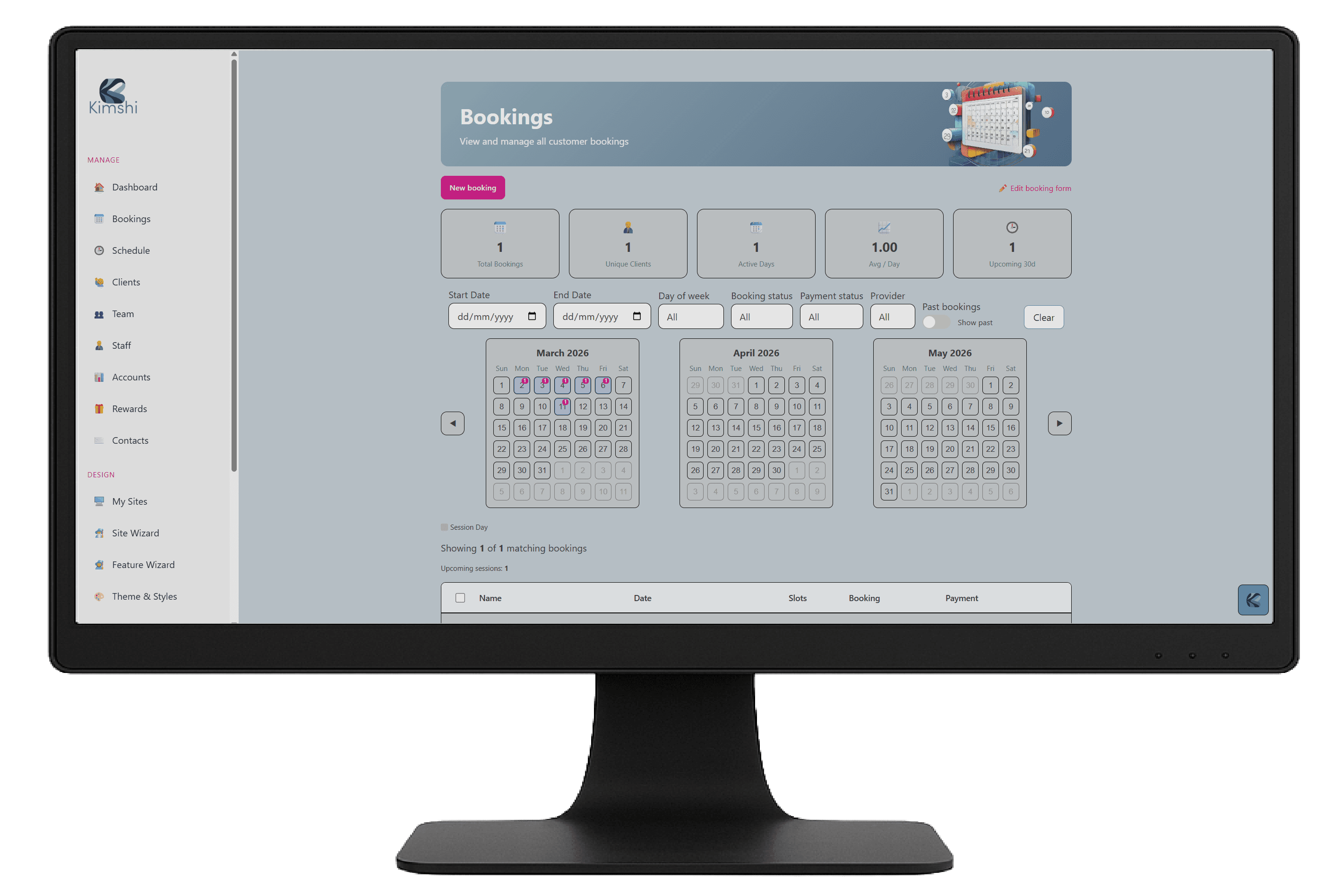 Public booking flow for children activities
